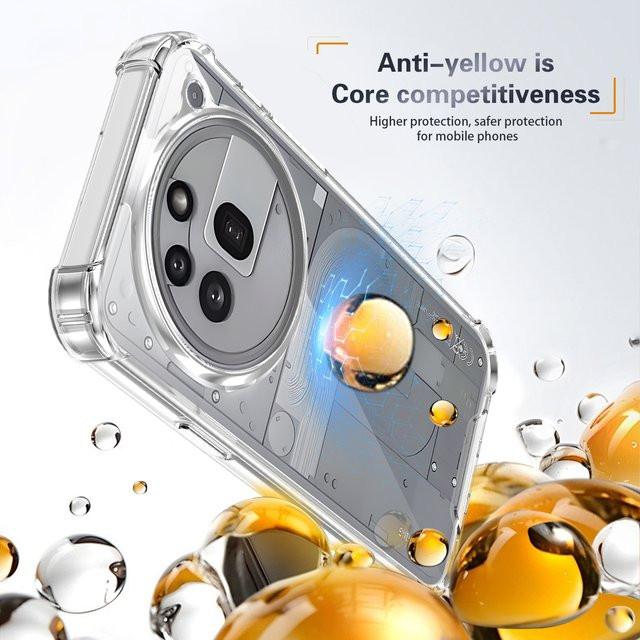 Nothing Phone 3A Pro Hülle mit Airbag-Rückseite und stoßfestem Silikon-Stoßfänger in Transparent - Bild 1