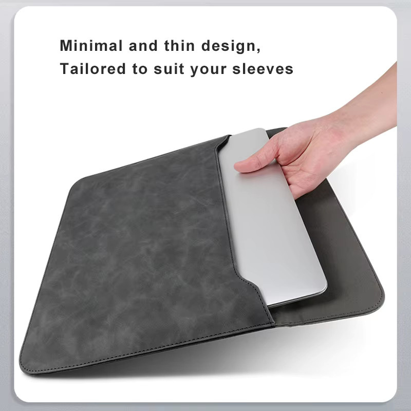 EGYAL Laptop-Hülle in Grau für Macbook Air, Pro, Surface Laptop, HP und Xiaomi Matebook als Schutzhülle und Tasche - Bild 3