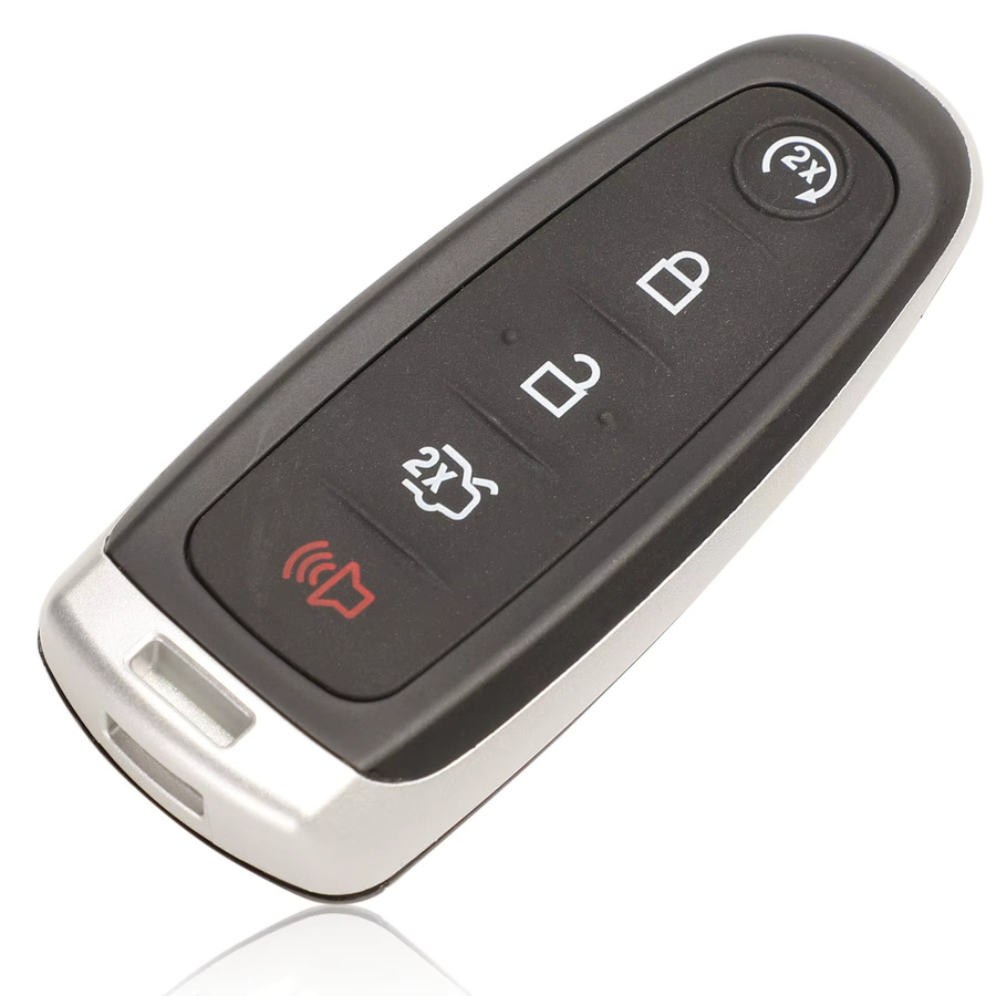 Jingyuqin Smart-Fernbedienungsschlüssel M3N5WY8609 mit 5 Tasten, 315MHz, ID46 4D63 Chip für Ford Edge Escape Keyless Go, Farbe: Schwarz - Bild 5