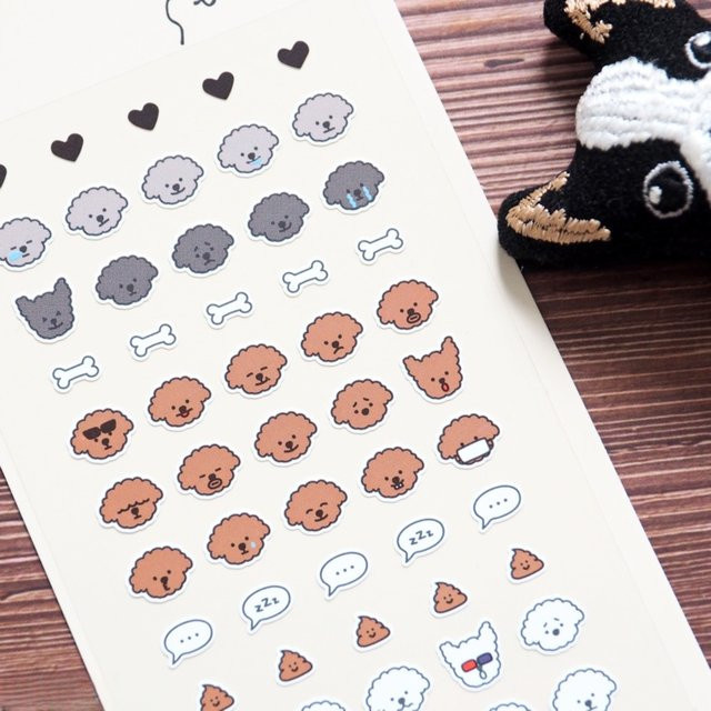 Suatelier Mini Welpen Cartoon Aufkleber für Scrapbooking und DIY Journaling in Multicolour - Bild 1