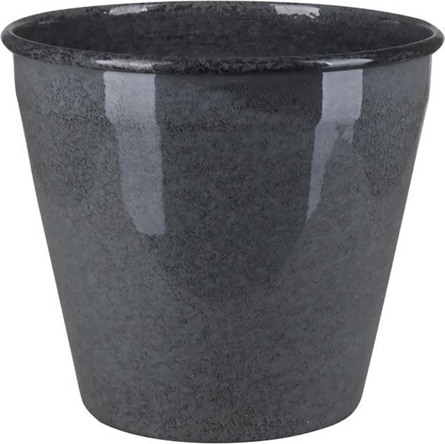 A.H.G. Metalltopf Pflanztopf Anthrazit Durchmesser: 14,5 cm, Höhe: 13 cm - Bild 1