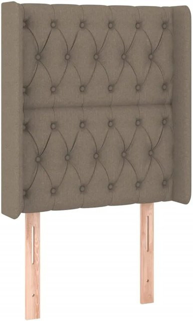 vidaXL LED Kopfteil in Beige mit USB-Ladeport und integrierter Beleuchtung, Breite: 83 cm, Tiefe: 16 cm, Höhe: 118 bis 128 cm - Bild 1