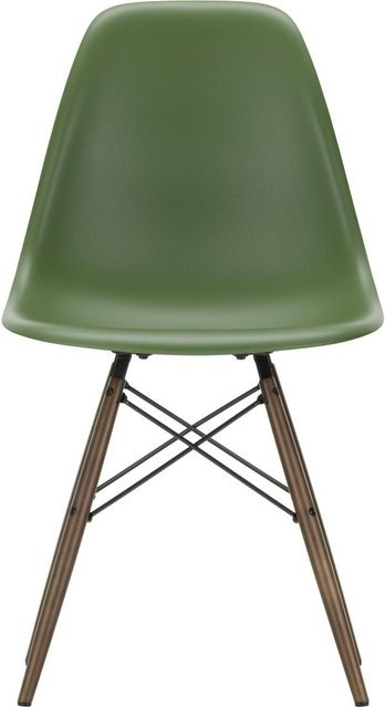 Vitra DSW Eames Plastic Side Chair in Grün aus Kunststoff und Holz mit mattem Finish - Bild 1