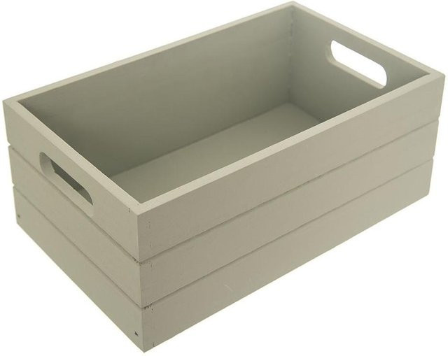 Holzaufbewahrungsbox von SuperMerchantEU in Grün oder Grau mit Griffen, B/T/H: 26 x 16 x 11 cm - Bild 1