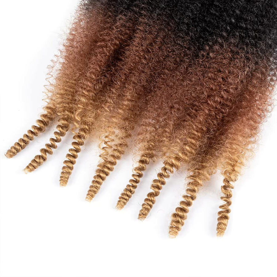 Marley Twist Flechthaar, Afro-Twist-Ombre-Blond, synthetisches Wickelhaar - Bild 5