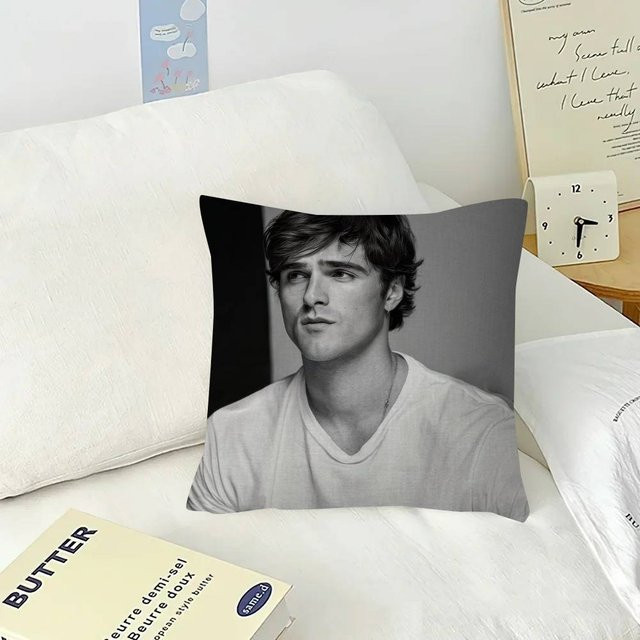 Kissenbezug Jacob Elordi Grafikdesign Weiß B/B/H: 35 x 35 cm - Bild 1