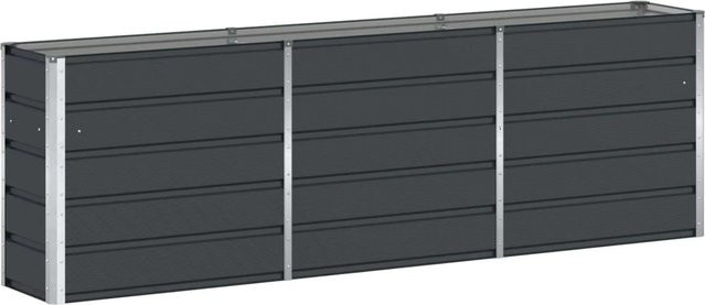 vidaXL Pflanzkübel aus Stahl in Anthrazit, B/T/H: 160 x 40 x 75 cm - Bild 1