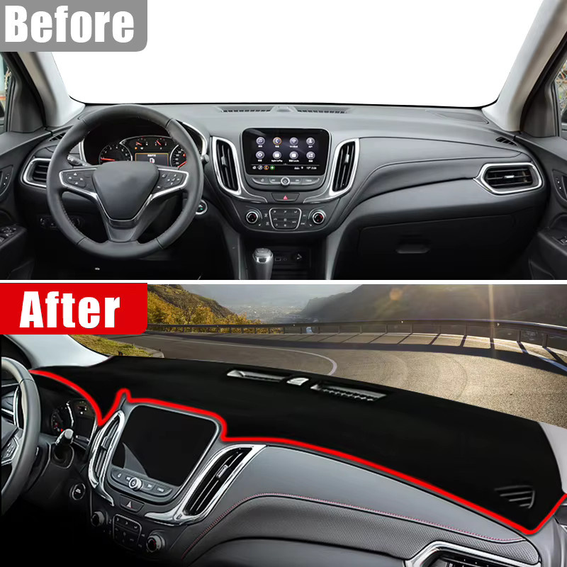 YaLumei Dashboard Sonnenschutz für Chevrolet Equinox 2017-2023, UV-Schutz und rutschfest, Schwarz - Bild 3