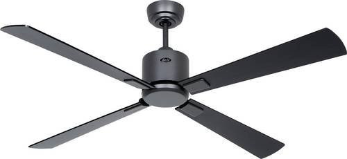 CasaFan ECO NEO III WiFi Deckenventilator Basaltgrau mit Flügeln in Schwarz/Teak, Durchmesser: 132 cm - Bild 1