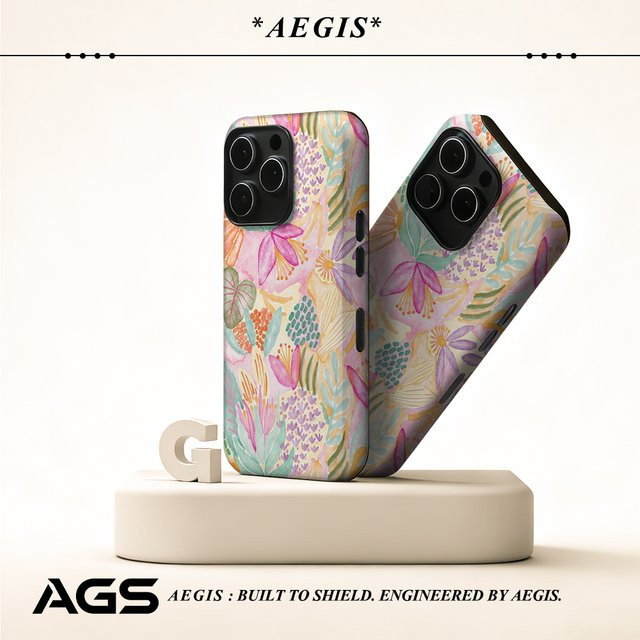 Potdemiel Floral Breeze Handyhülle für iPhone 17 16 15 14 13 Pro Max Plus, robuste doppelschichtige magnetische Hülle, Multicolour - Bild 1