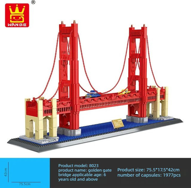 MOQIDODO Golden Gate Bridge, Bausteinmodell, ab 6 Jahren - Bild 1