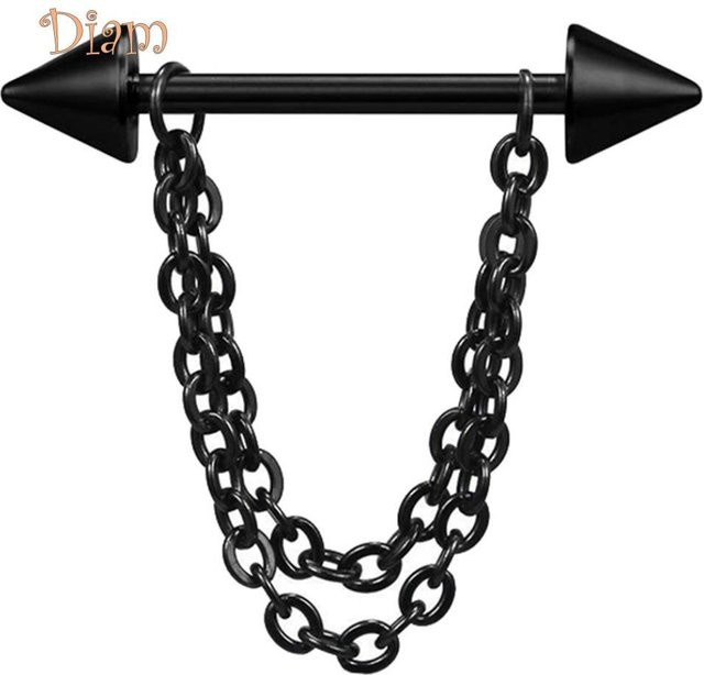 Miss Sugar Nippelpiercing-Ring, Edelstahl, Schwarz, Unisex - Bild 1
