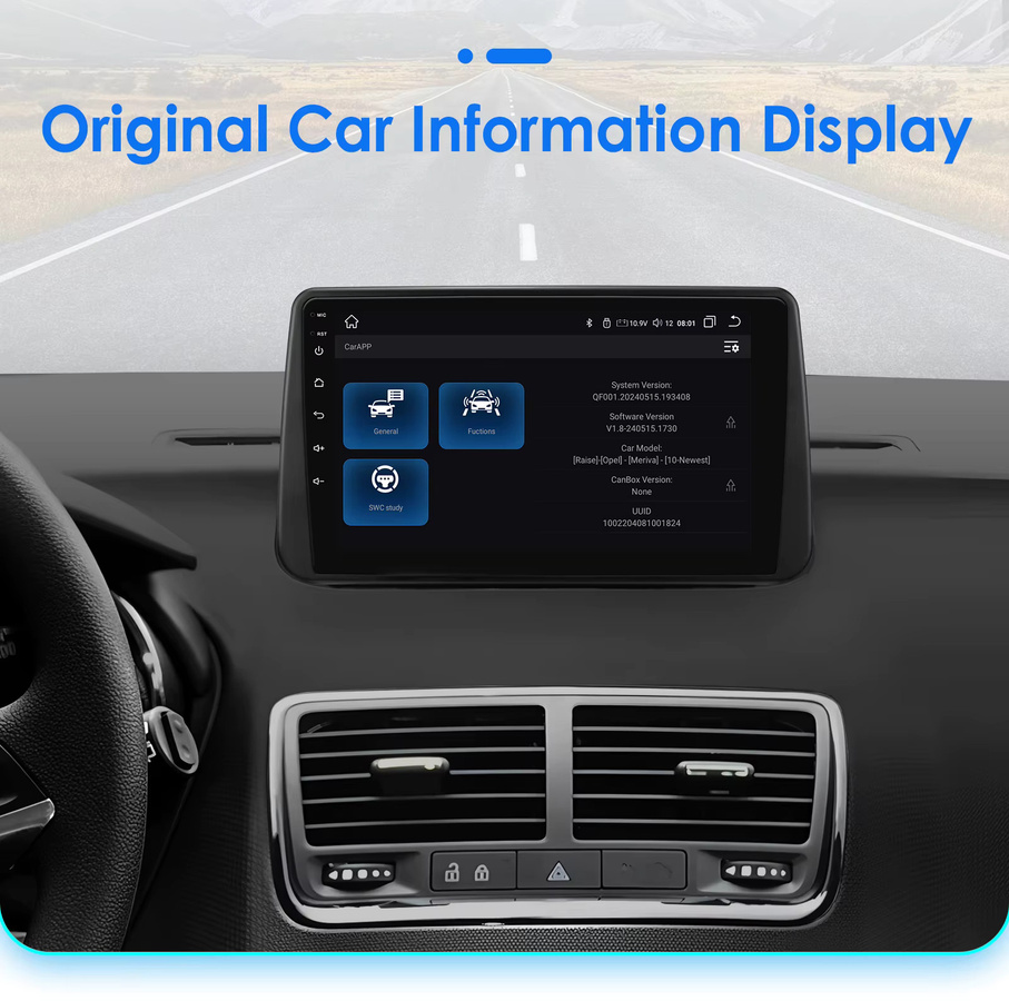 OSSURET 2DIN Android Auto Radio für Opel Meriva B 2009-2014 mit GPS, Wireless CarPlay, 4G und 360 Kamera in Schwarz - Bild 6