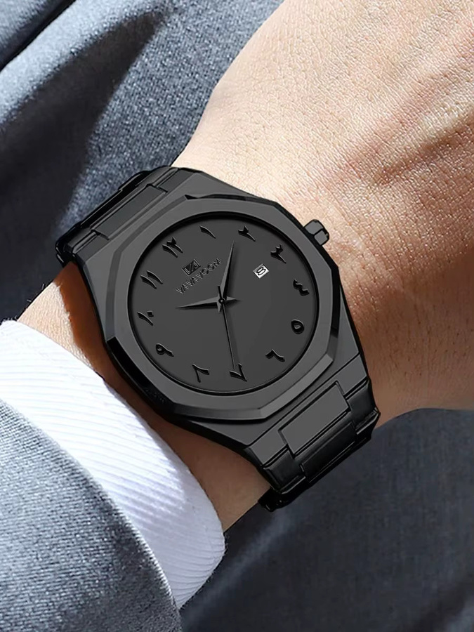 VA VA VOOM Armbanduhr, Quarz, Edelstahl, Schwarz, Herren - Bild 3