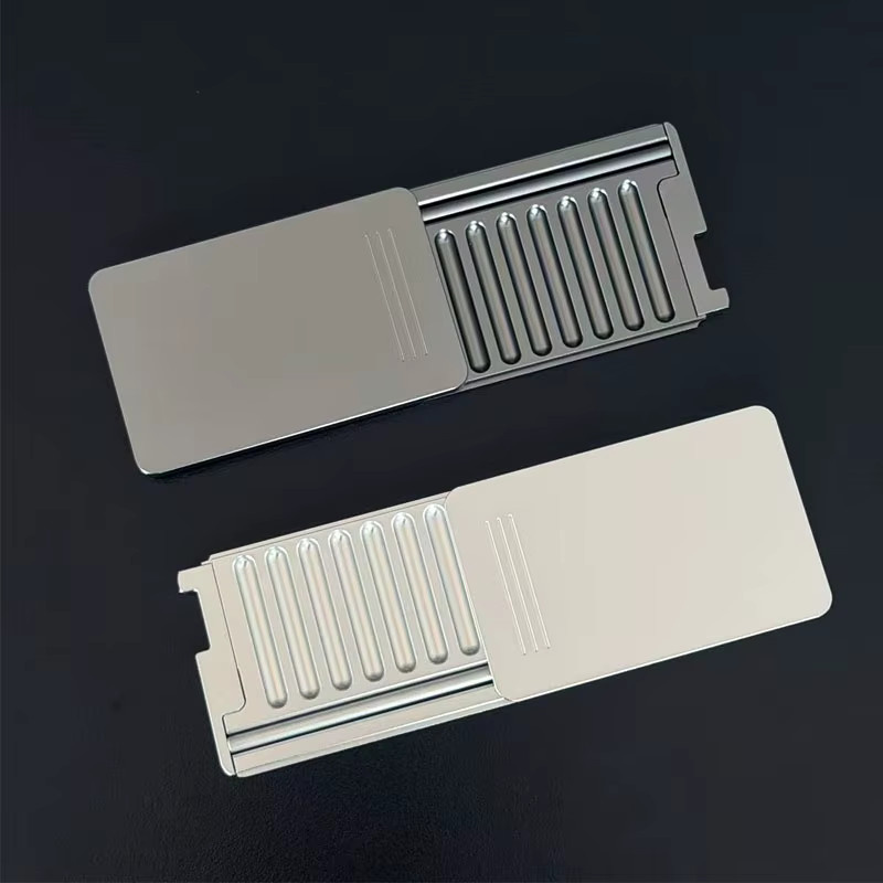 KeYi 8-Fach Schnupftabak-Behälter-Set aus Metall in Silber/Grau mit Schiebedeckel und integriertem Aluminium-Strohhalm - Bild 2