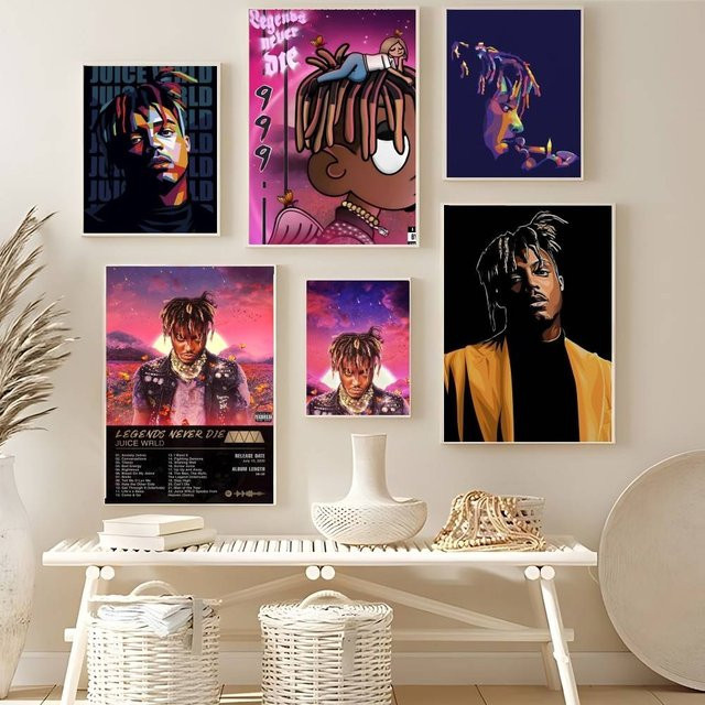 Juice WRLD Retro Album Poster Wandkunst in Multicolor für deine Wanddekoration - Bild 1