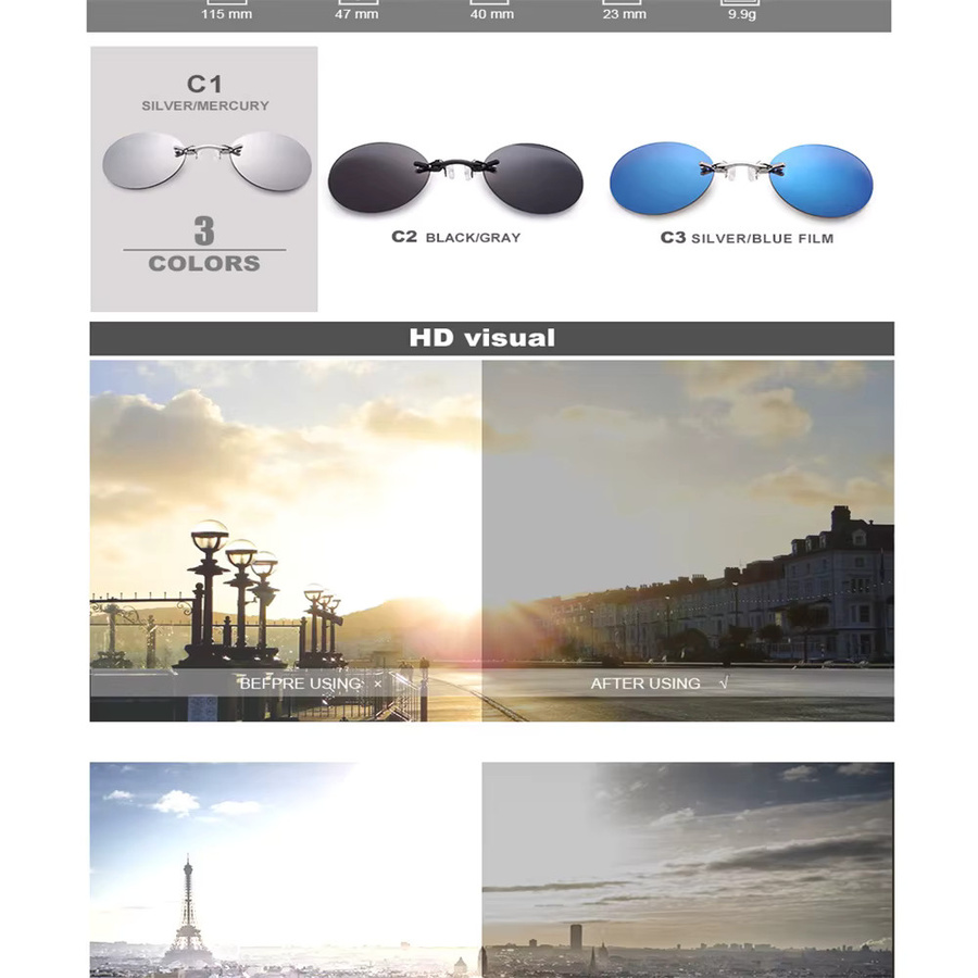 Morpheus Matrix Sonnenbrille, randlos, rund, Metall, Männer - Bild 4