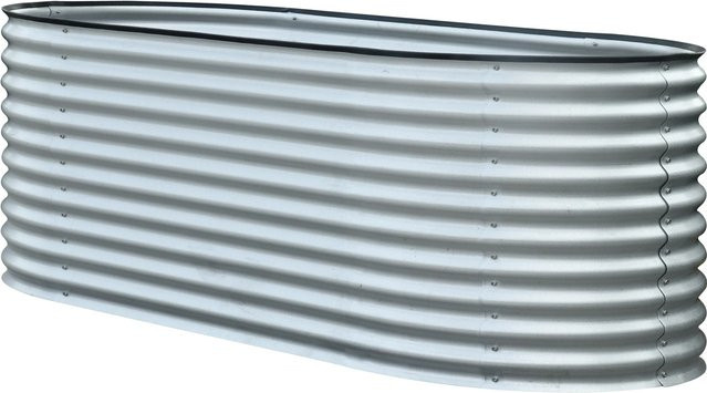 Floraworld Hochbeet Welle aus Stahlblech in Silber, B/T/H: 240 x 80 x 82 cm - Bild 1