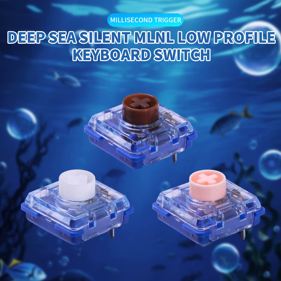 Kailh Deep Sea Mini Low Profile Mechanical Gaming Switches in Pink oder Blue, Linear oder Taktil - Bild 2