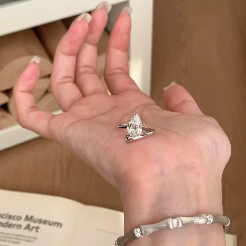 XIYANIKE Manschettenring, Zirkonia, Silber, Damen - Bild 2