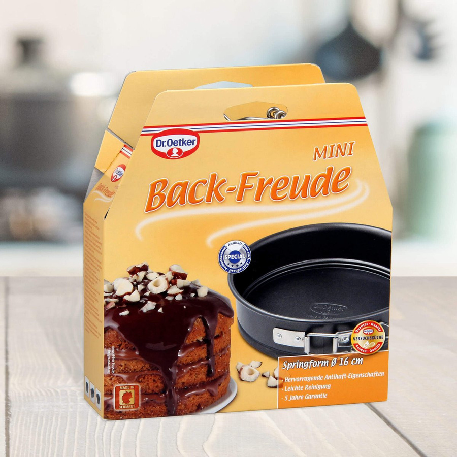 Dr. Oetker Springform Back-Freude, rund, schwarz, Durchmesser: 16 cm, Antihaftbeschichtung - Bild 2