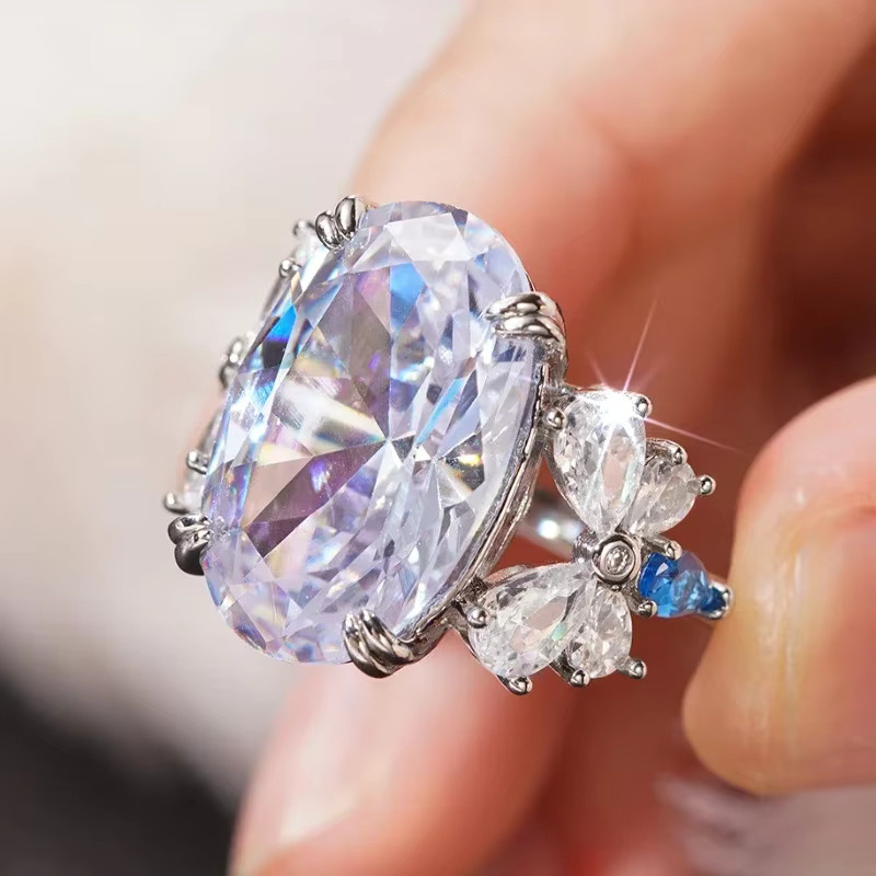 Huitan Schmetterling Ringe, Silber, Zirkonia, Damen - Bild 4