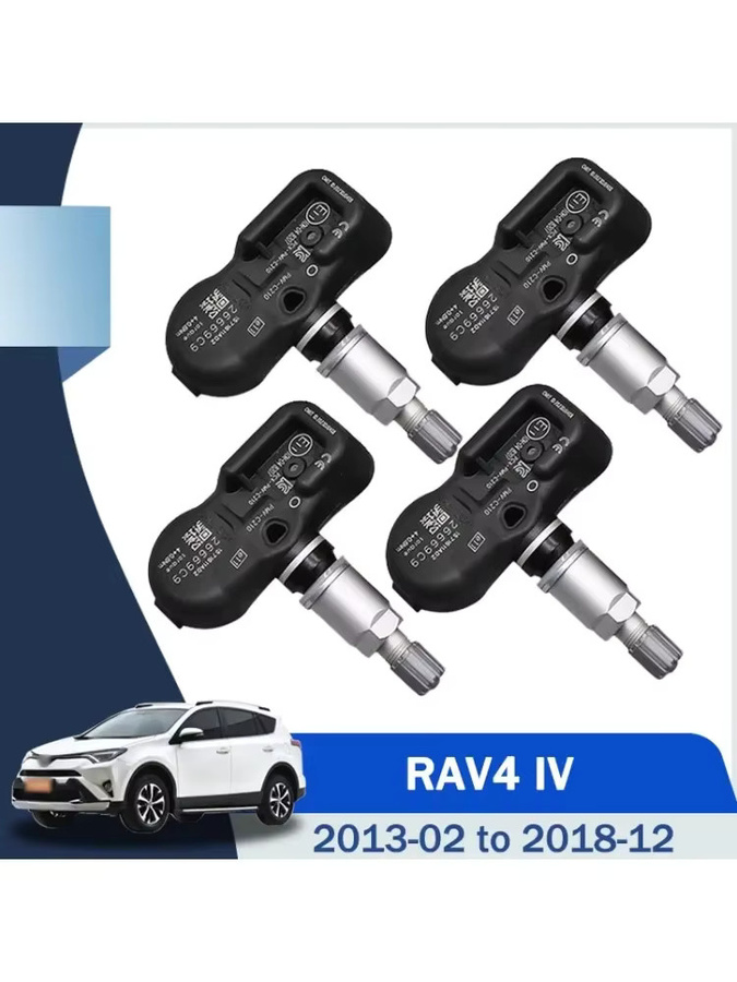 GANGLE 4er-Set Reifendruckkontrollsystem TPMS Sensoren für Toyota RAV4 IV 2013-2018, 433MHz, PMV-C210, Schwarz - Bild 3