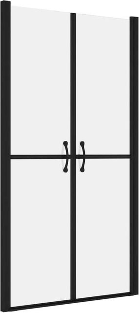 vidaXL Duschtür aus ESG-Glas in Matt mit schwarzem Rahmen, Breite: 68-71 cm, Höhe: 190 cm - Bild 1