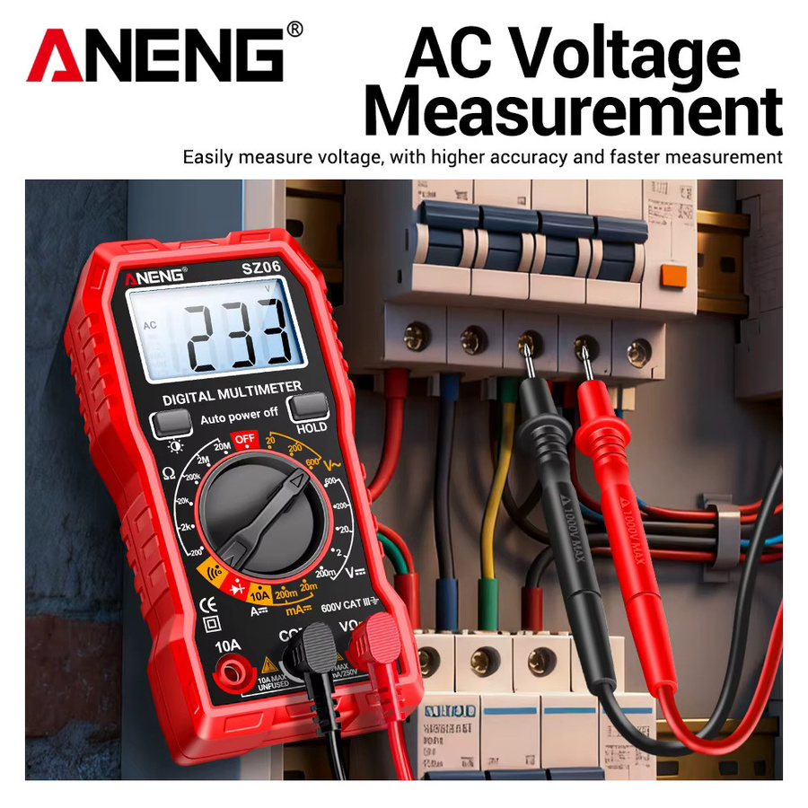 ANENG SZ06 Professionelles Digitalmultimeter mit AC/DC Spannungsmessung, DC-Strommessung und Datenspeicherung - Bild 2