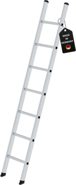 PROREGAL Sprossen-Anlegeleiter in Silber, 7 Sprossen, Breite: 35 cm, ohne Traverse - Bild 1