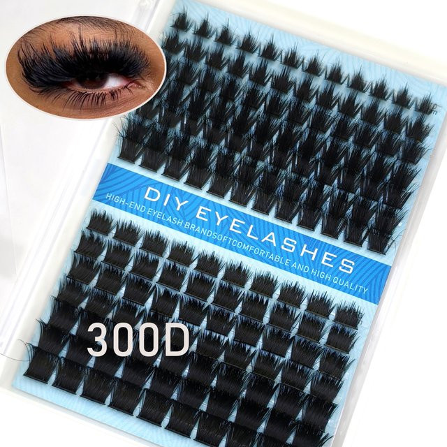 DIYLash Clusters Thick Volumen Wimpern Einzelwimpern, Black, Unisex - Bild 1