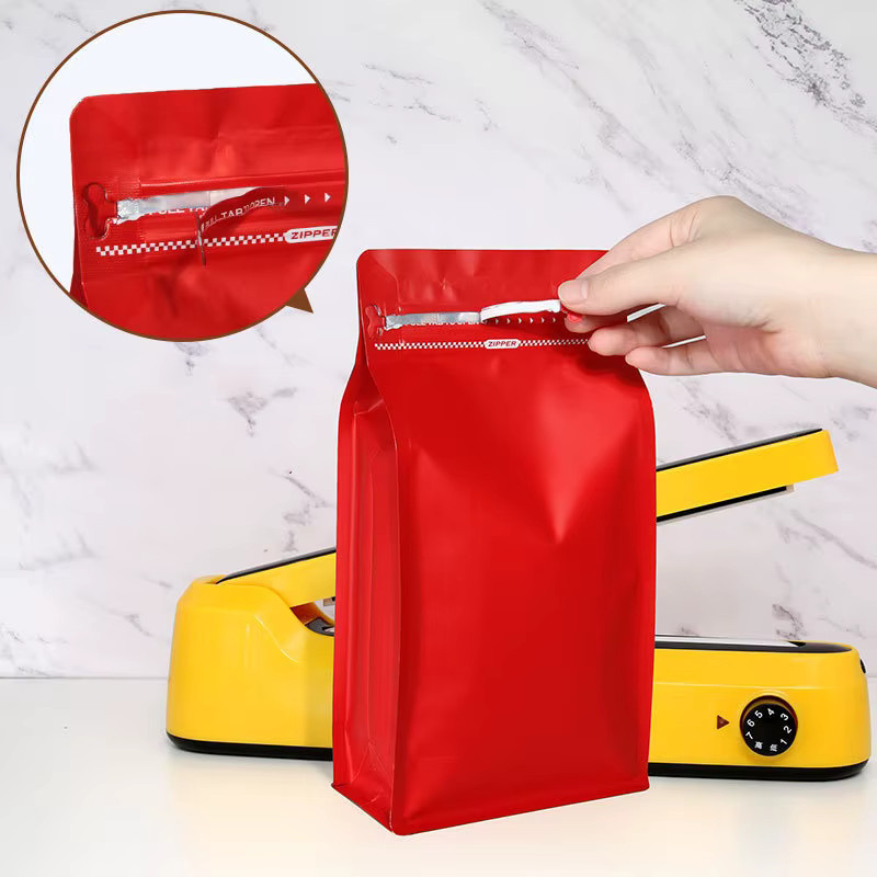 50 Stück luftdichte Kaffeebohnen-Verpackungsbeutel aus Aluminiumfolie mit Luftventil zur Aufbewahrung von Lebensmitteln, Tee und Nüssen - Bild 4