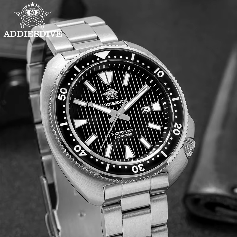 ADDIESDIVE Armbanduhr, Quarz, Edelstahl, Saphirglas, 20 ATM, Herren - Bild 4