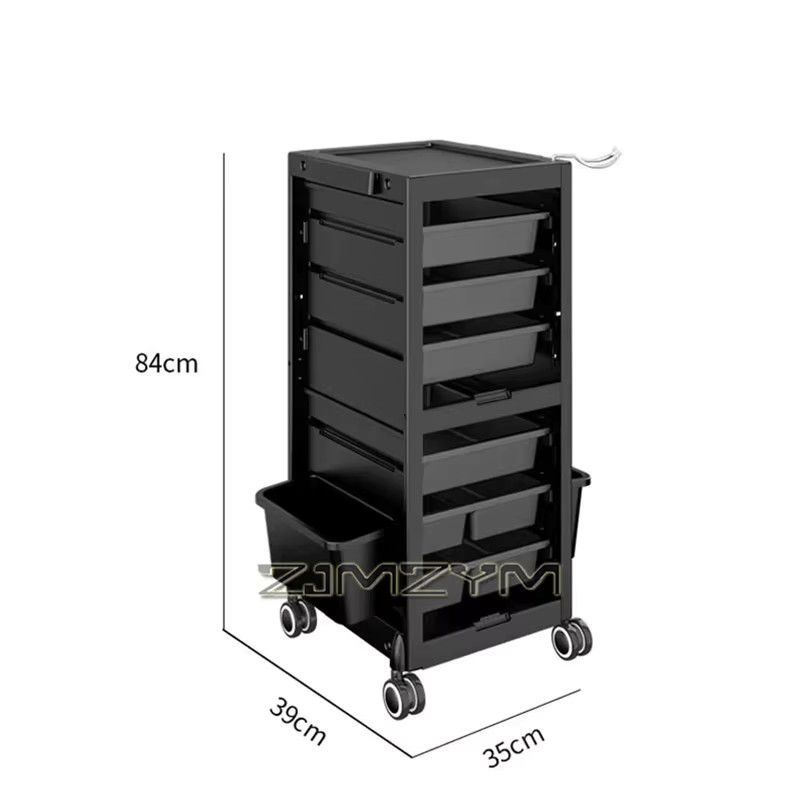 Abschließbarer Salon-Trolley ZJMZYM Werkzeug-Organizer in Schwarz - Bild 5