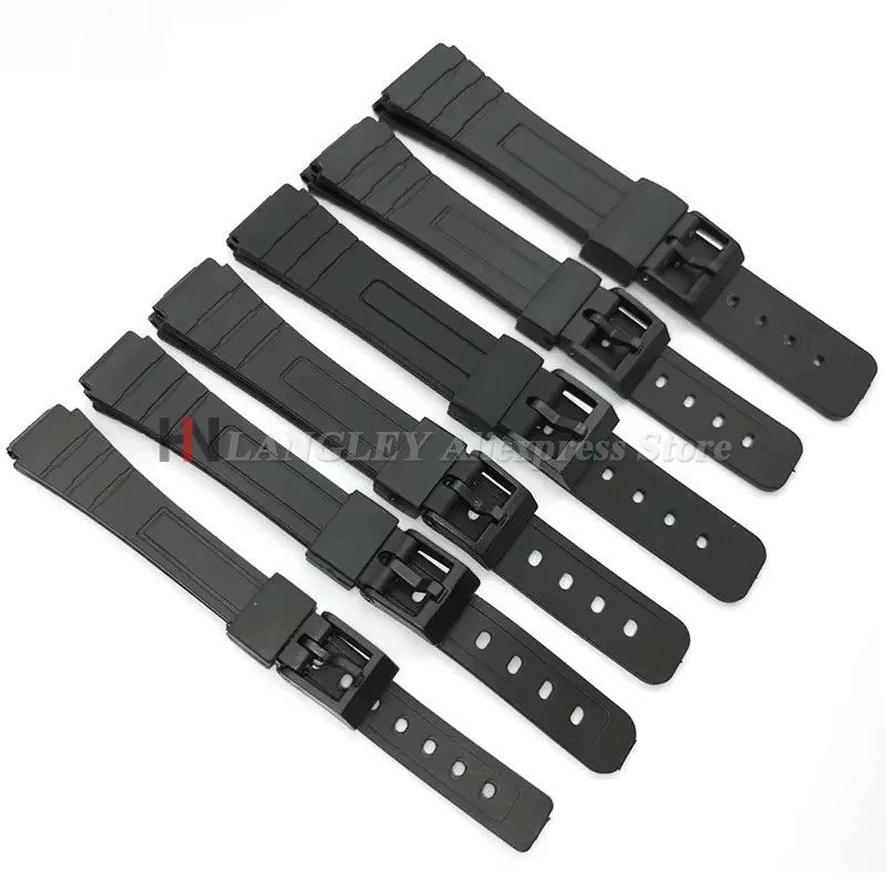 Casio Uhrenarmband Silikonkautschuk, 18 mm, Schwarz, Unisex - Bild 4