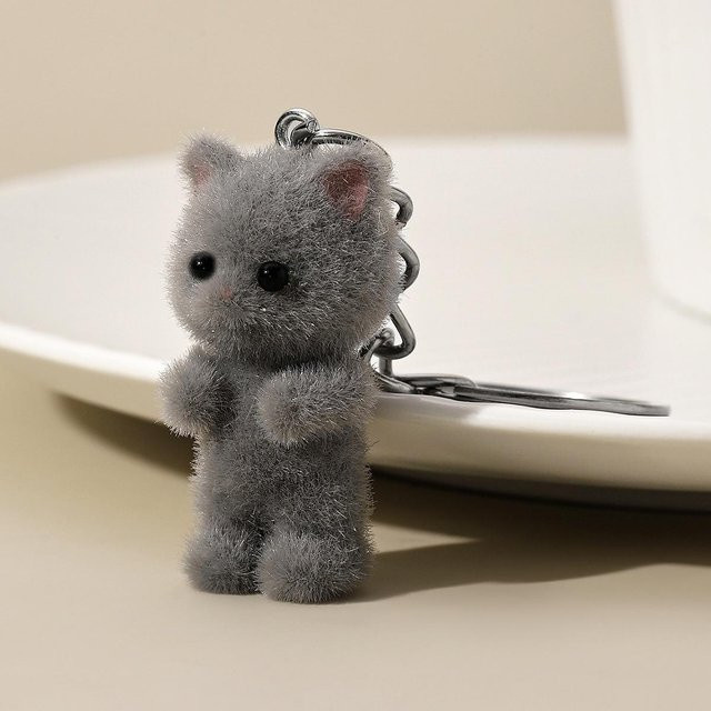 Rd lala Schlüsselanhänger, 3D Cartoon Katze, Unisex - Bild 1