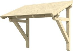 SKANHOLZ Vordach Paderborn 1 aus nordischer Fichte in Beige, B: 242 cm, T: 156 cm - Bild 1