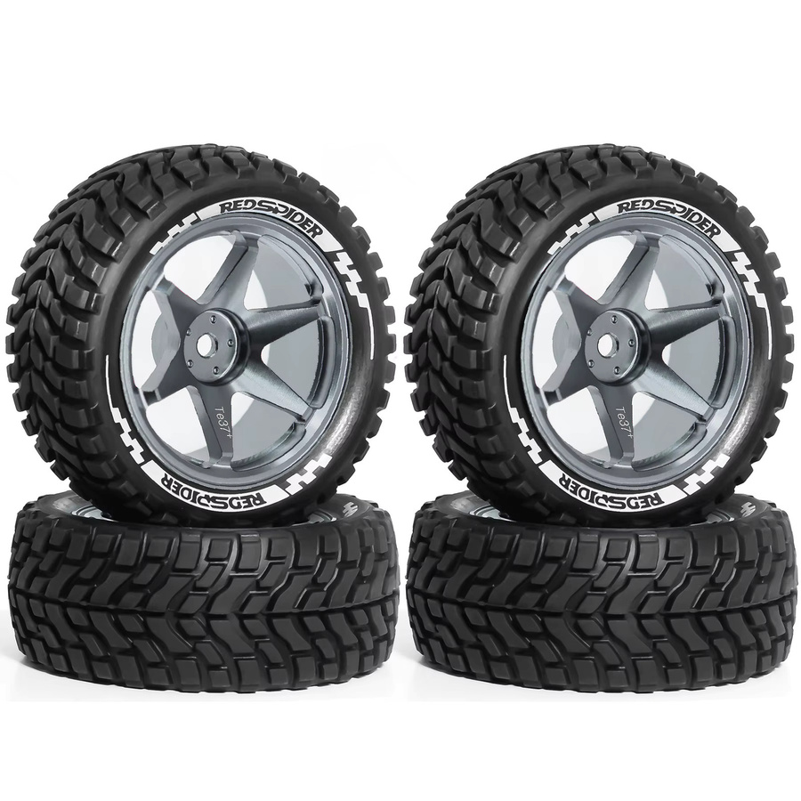 RS Metall 1/10 On-Road Rally Radreifen, 2,95", AD 12mm Sechskant, Schwarz - Bild 4