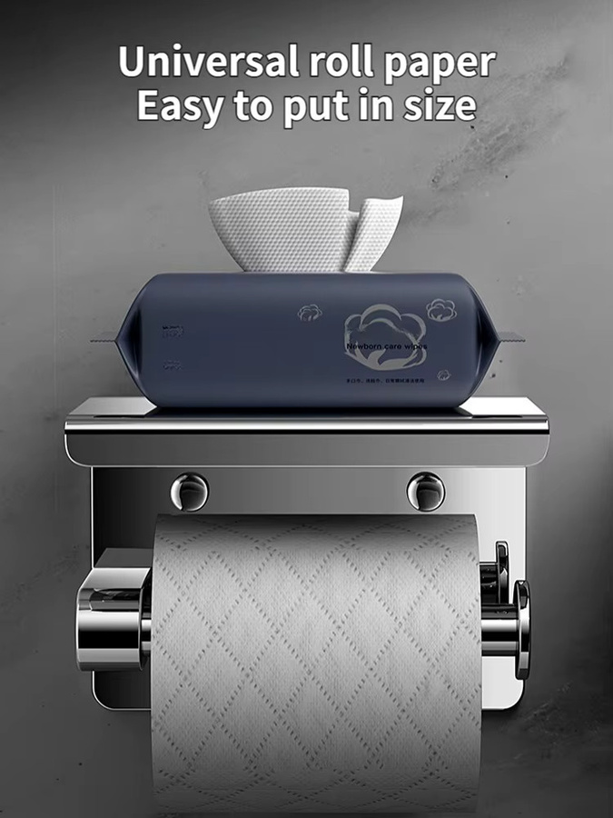 YUNJIEYA Toilettenpapierhalter aus Edelstahl 304 in Silber, wandmontierte wasserdichte Toilettenpapierbox und Taschentuchhalter für das Badezimmer - Bild 4