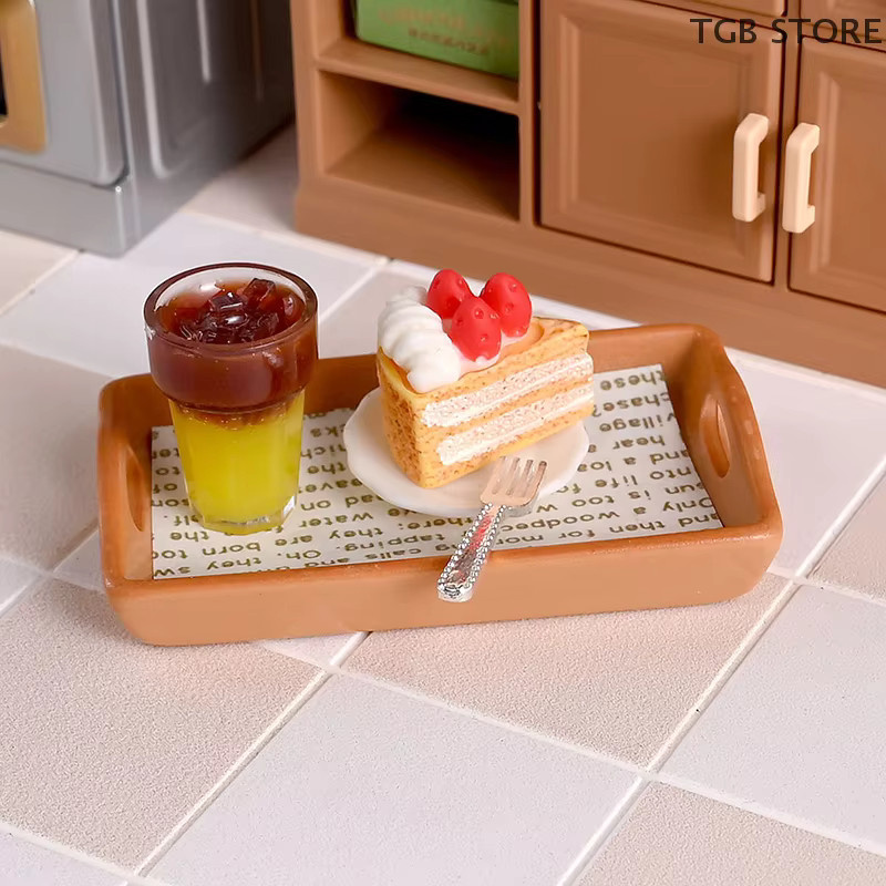 DIAPER&CORED Mini-Milchteekuchen mit Teller, Miniatur-Sämmung, 2-teiliges Set - Bild 2