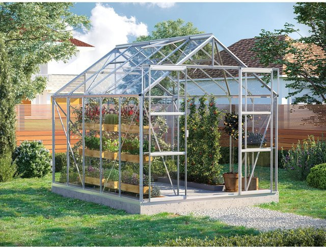 Vitavia Gewächshaus Uranus 8300 aus Aluminium eloxiert mit 8,3 m² und Sicherheitsglas - Bild 1