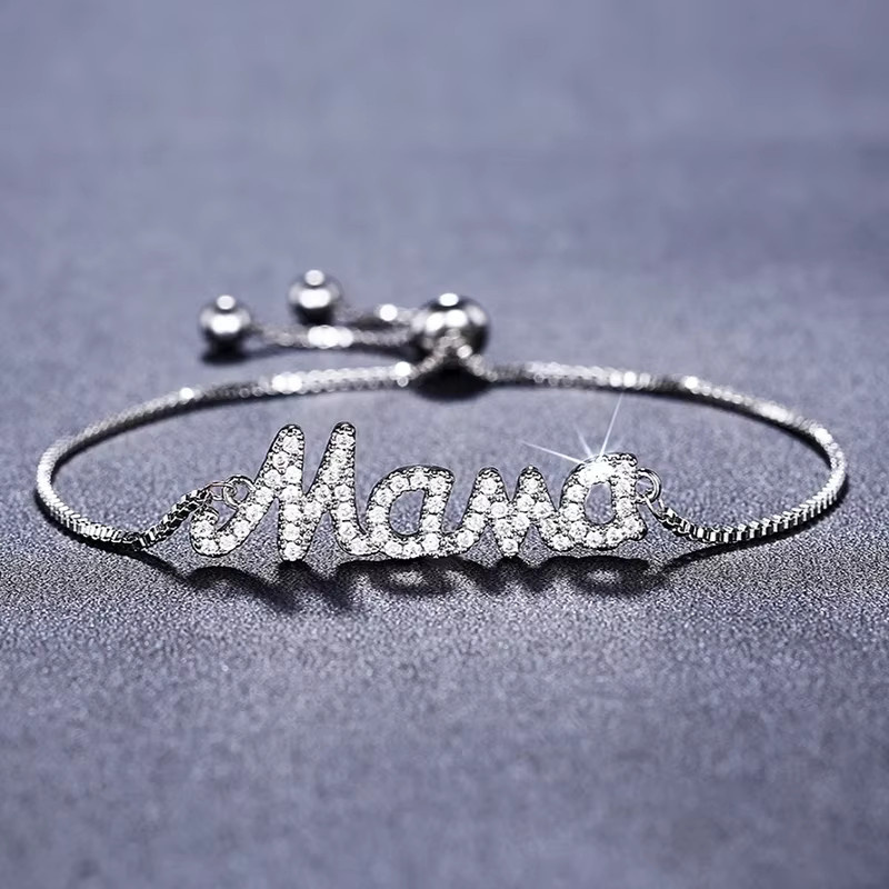 Huitan Buchstaben-Mama-Armband, Silber, Damen - Bild 2