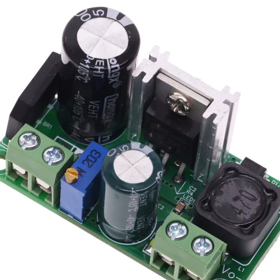 LM2596HV AC/DC zu DC Buck Step Down Converter Netzteil Modul, Eingangsspannung AC 5V-30V und DC 5V-50V, Farbe: Grün - Bild 5