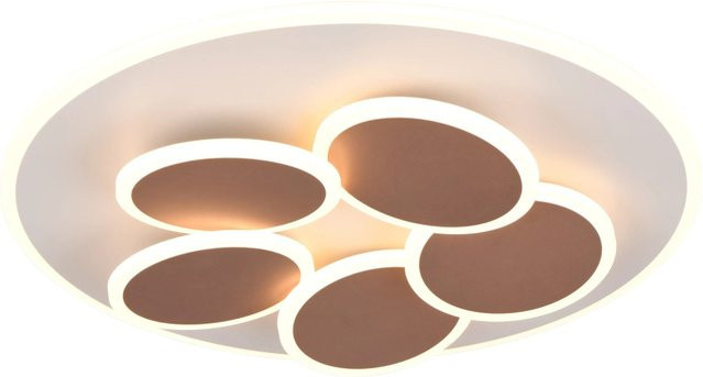 Trio LED Deckenleuchte Mandala in Warm-Grey, dimmbar mit Fernbedienung, H x B x T: 7,5 x 49 x 49 cm - Bild 1