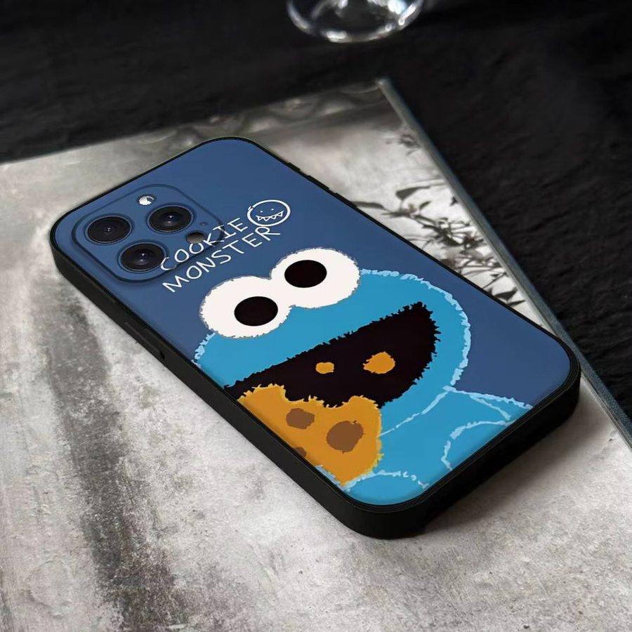 S-Sesame S-Street Schutzhülle aus weichem TPU für iPhone 11 bis iPhone 17 Pro Max Plus Mini in Blau - Bild 5