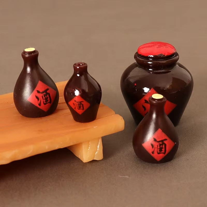 DIAPER&CORED Wein Glas Retro Chinesische Wein Tasse Modell Puppenhaus Zubehör - Bild 1
