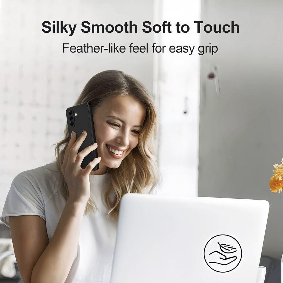 Samsung Galaxy A17 A07 A56 A36 A26 A16 A55 A35 A15 Schutzhülle aus Silikon in Schwarz - Bild 5