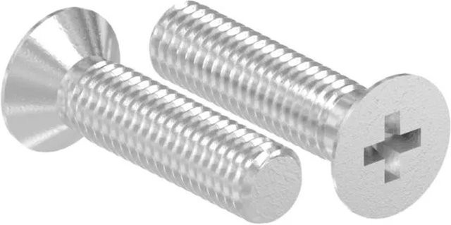 FeNau Senkkopfschraube Edelstahl A2 M5 x 20 mm DIN 965 Kreuzschlitz Phillips Silber - Bild 1