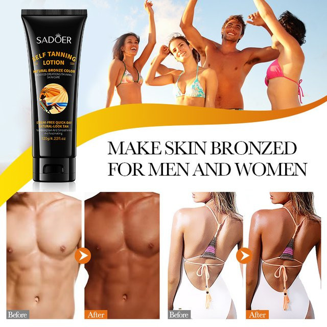SADOER Selbstbräuner-Lotion für Gesicht und Körper, Unisex - Bild 1