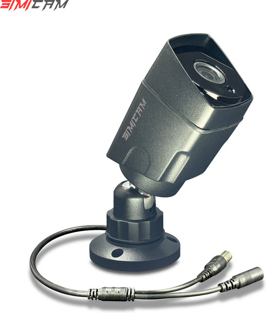 SIMICAM AHD Analoge Überwachungskamera für den Außenbereich mit Nachtsicht und Wasserdichtigkeit für DVR-Systeme in HD 1080P/720P - Bild 1